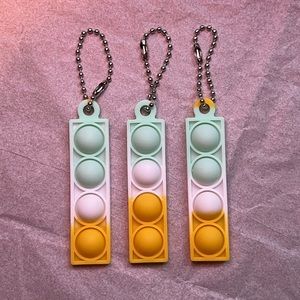 3 New Popping Fidget Keychains